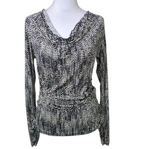 VeronicaM Elegant Black and White Women's Top Size Xs